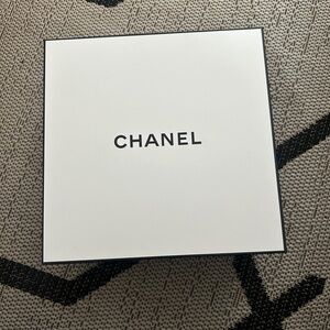 CHANEL Box with Black Logo Includes tissue & Love you card  size 10.5”x 10.5”